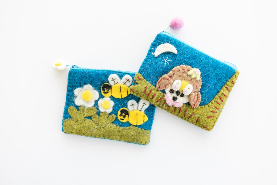 Whimsy Floral Bee Pouch
