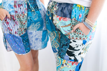 Patches of Sky Cotton Shorts