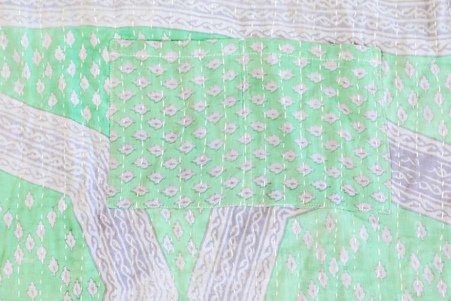 Kantha Sari Apron Solid Pattern