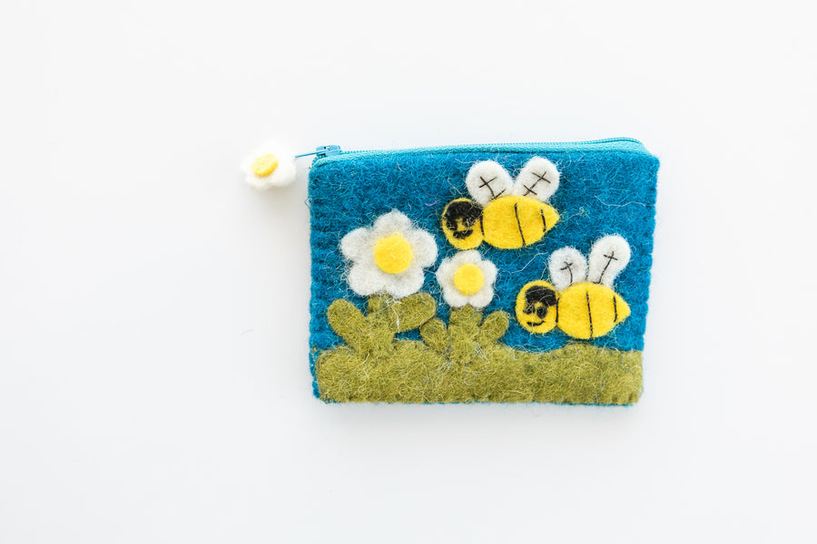 Whimsy Floral Bee Pouch