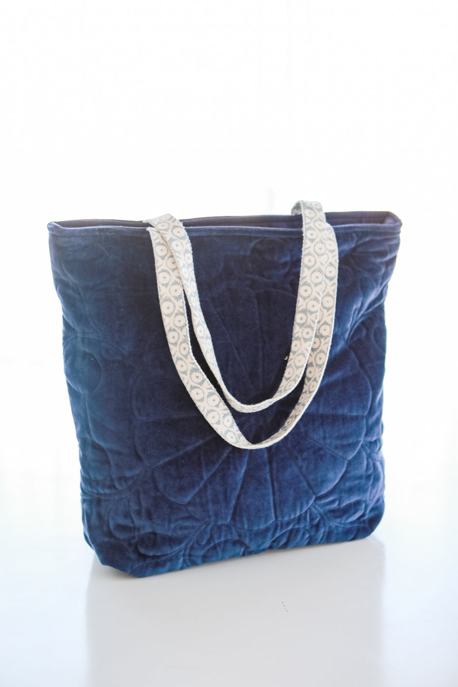 Quilted Velvet Tote